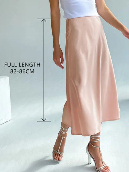 High Waisted Silk Skirt - thriftybridal