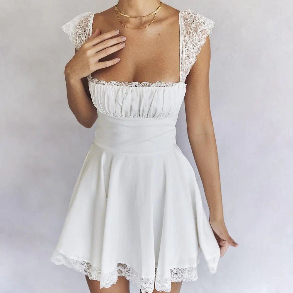 Double Layered Wedding Guest Dress - thriftybridal