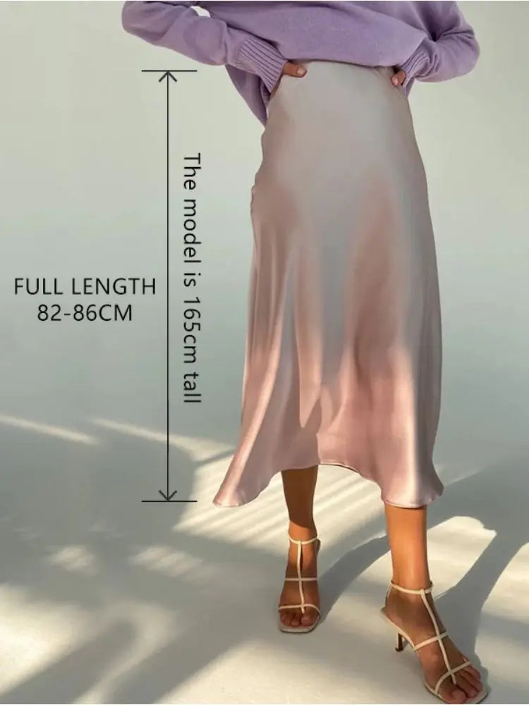 High Waisted Silk Skirt - thriftybridal