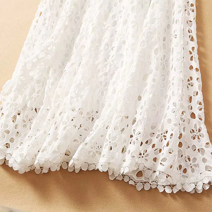 Eyelet White Coastal Dress - thriftybridal